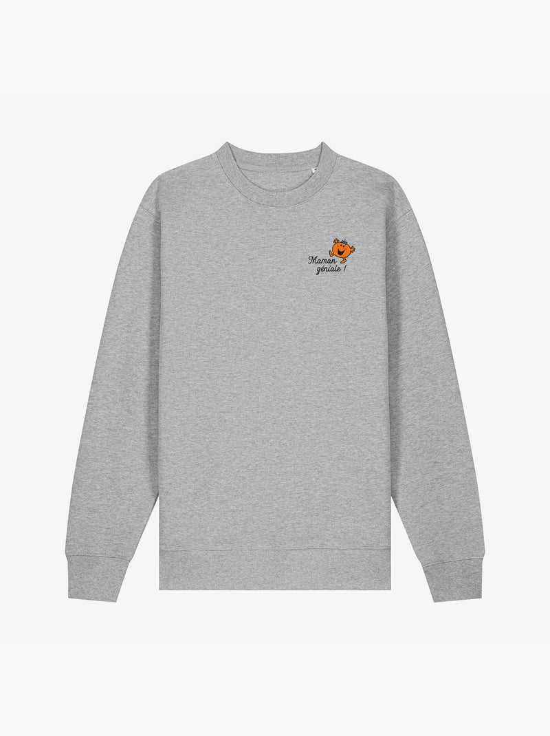 Sweat Femme - MAMAN GENIALE COEUR Gris chiné - Kiabi