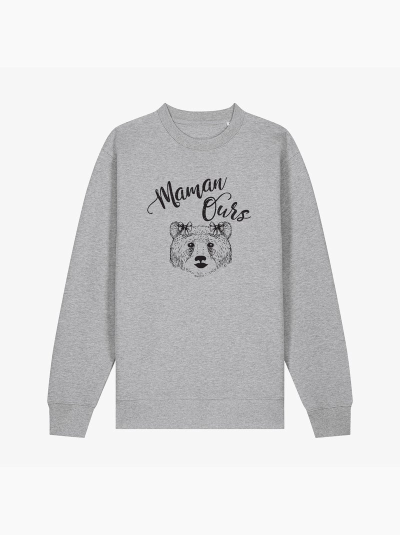 Sweat Femme - MAMAN OURS Gris chiné - Kiabi