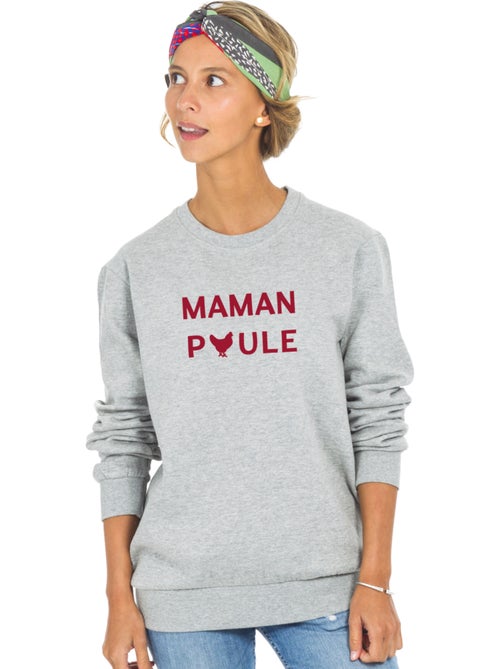 Sweat Femme - MAMAN POULE 2 WAF - Kiabi