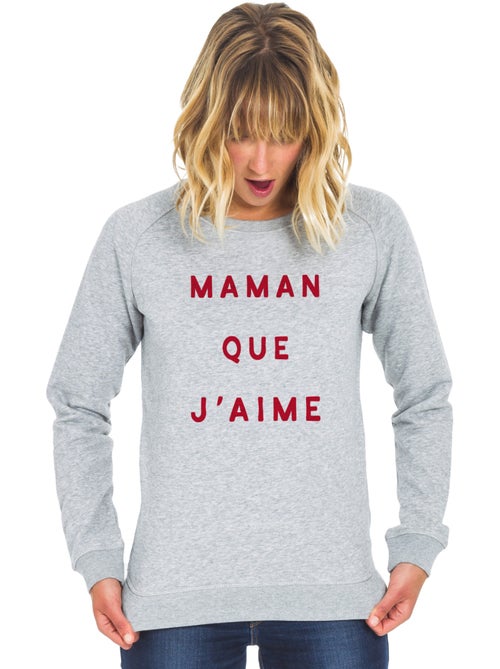 Sweat Femme - MAMAN QUE J'AIME 2 WAF - Kiabi