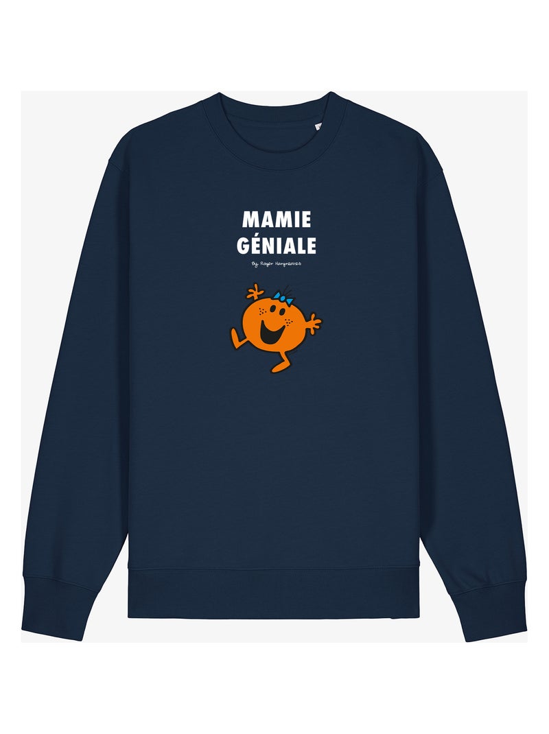 Sweat Femme - MAMIE GÉNIALE Bleu marine - Kiabi