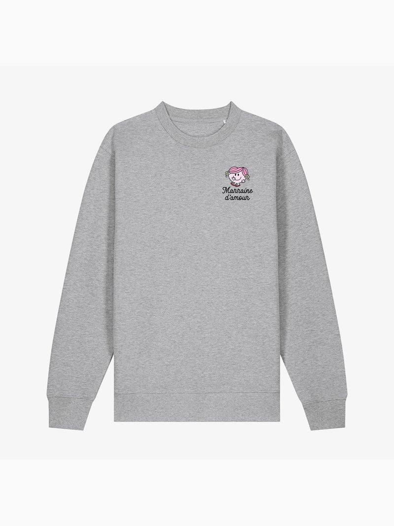Sweat Femme - MARRAINE D AMOUR COEUR Gris chiné - Kiabi