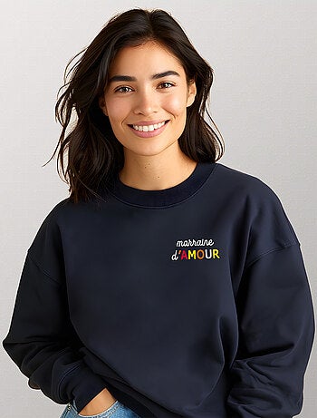 Sweat Femme - MARRAINE D'AMOUR COLORÉE CŒUR
