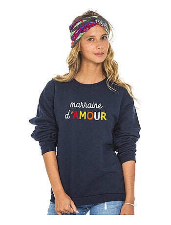 Sweat Femme - MARRAINE D'AMOUR COLORÉE WAF