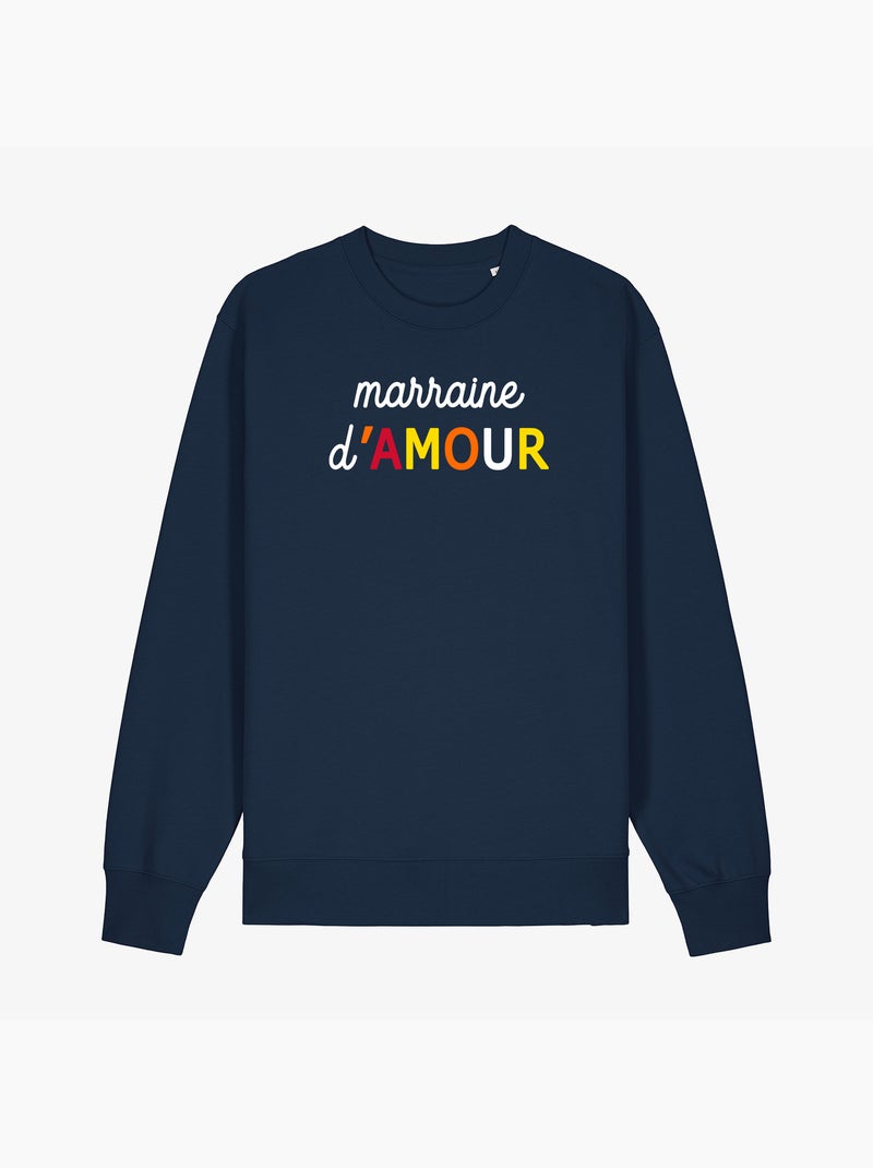 Sweat Femme - MARRAINE D'AMOUR COLORÉE WAF Bleu marine - Kiabi
