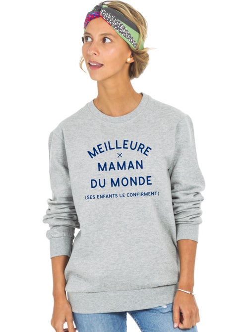 Sweat Femme - MEILLEURE MAMAN DU MONDE (SES ENFANTS LE CONFIRMENT) 2 WAF - Kiabi