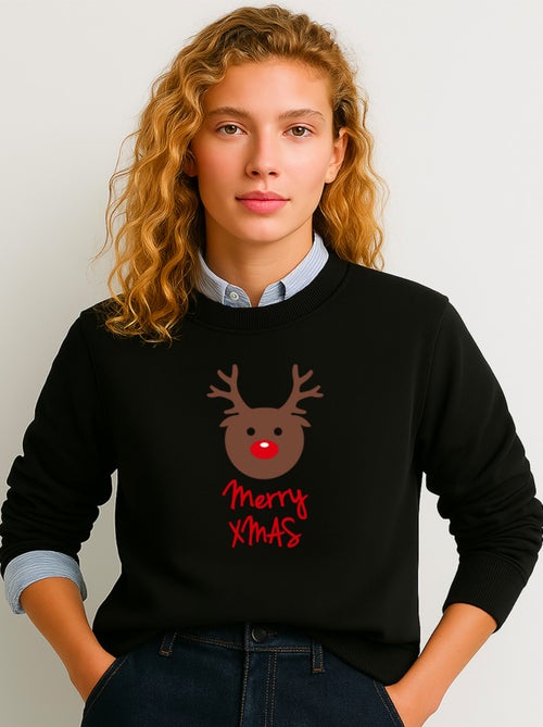 Sweat Femme - MERRY XMAS RENNE - Kiabi