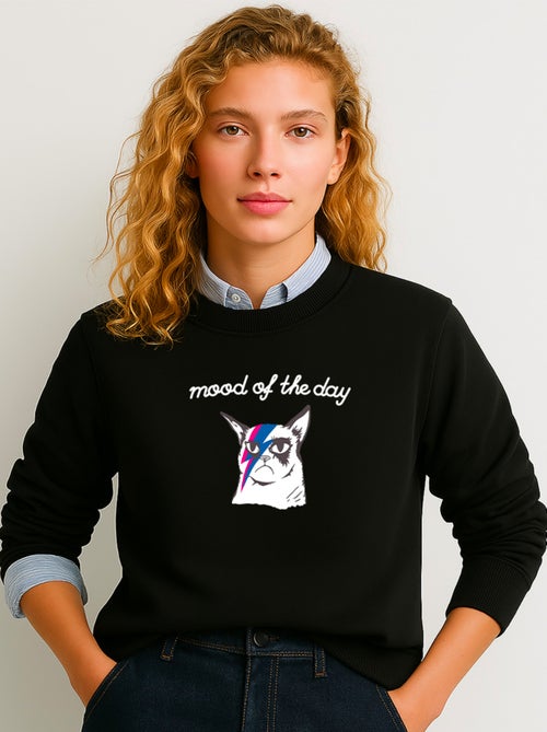 Sweat Femme - MOOD OF THE DAY CAT - Kiabi