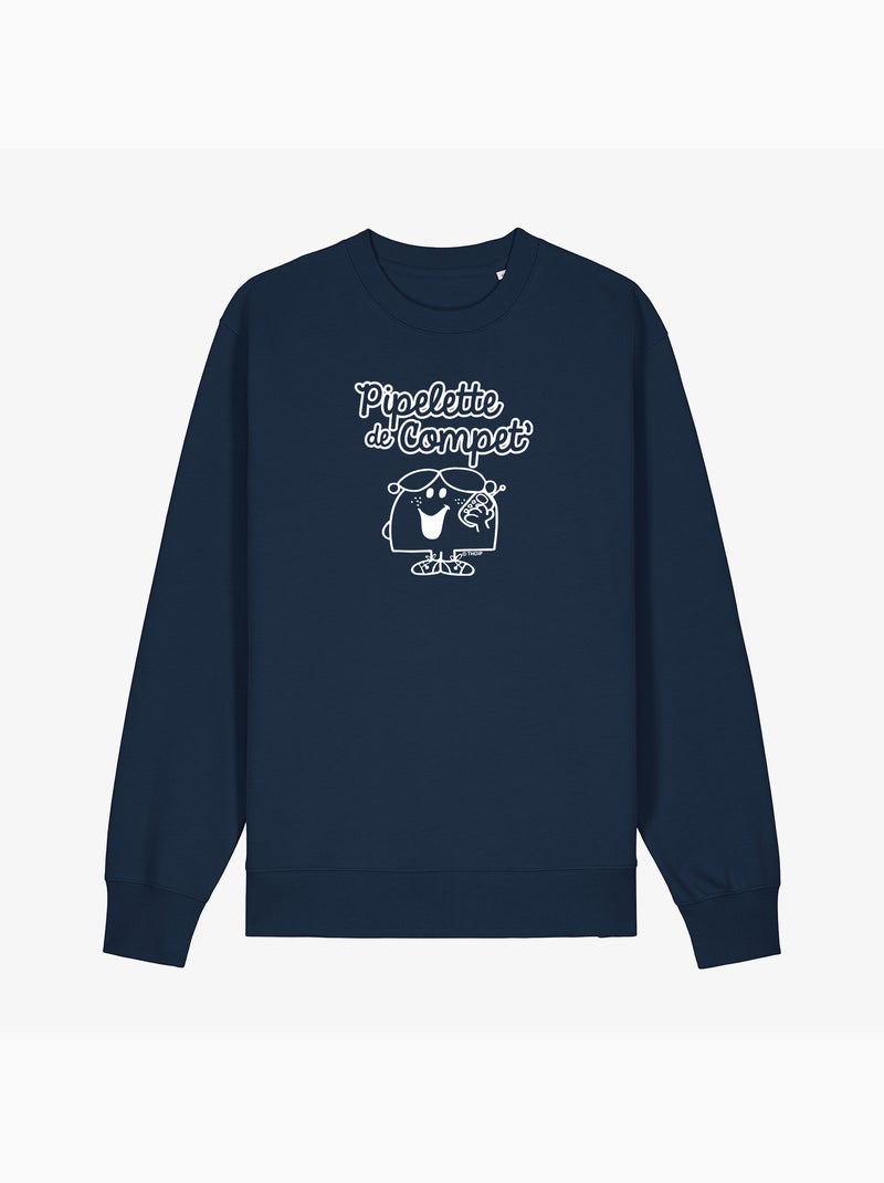Sweat Femme - PIPELETTE DE COMPET' Bleu marine - Kiabi
