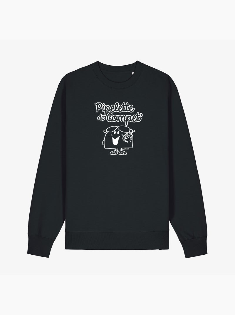 Sweat Femme - PIPELETTE DE COMPET' Noir - Kiabi
