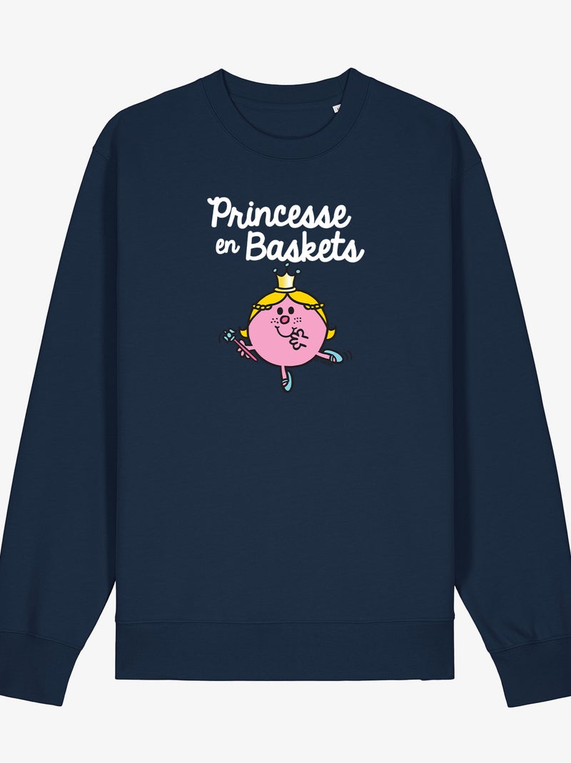 Sweat Femme - PRINCESSE EN BASKET Bleu marine - Kiabi
