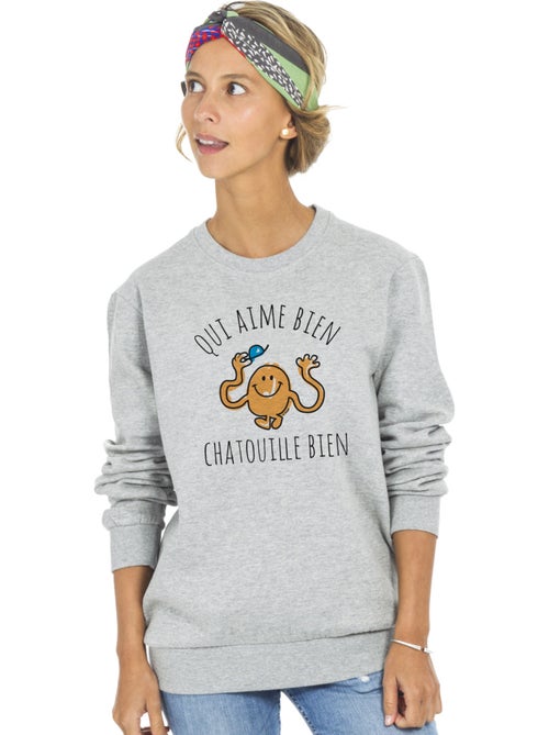 Sweat Femme - QUI AIME BIEN CHATOUILLE BIEN - Kiabi