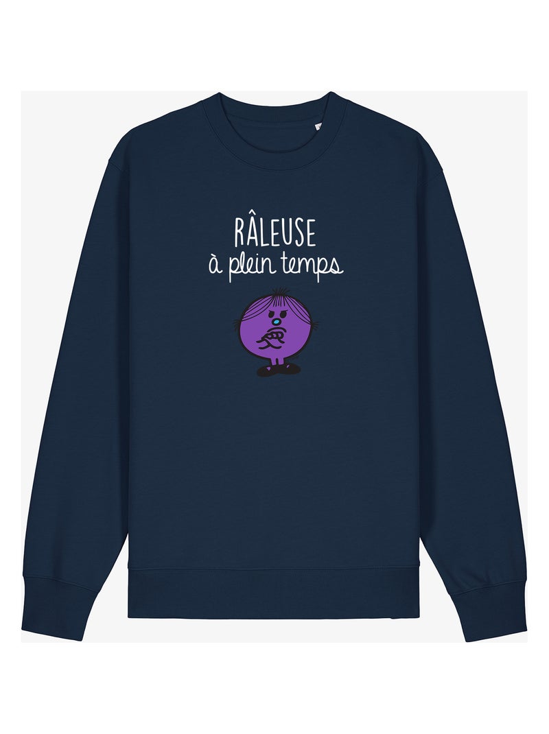 Sweat Femme - RÂLEUSE À PLEIN TEMPS Bleu marine - Kiabi