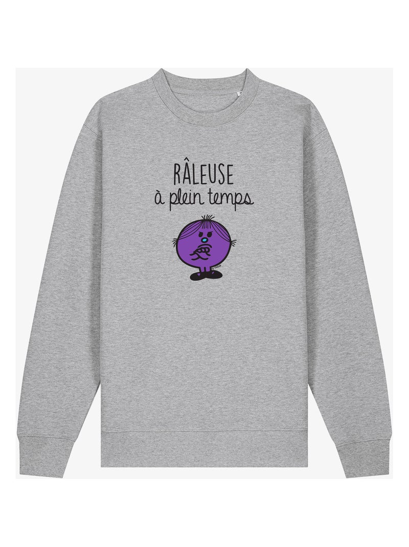 Sweat Femme - RÂLEUSE À PLEIN TEMPS Gris chiné - Kiabi