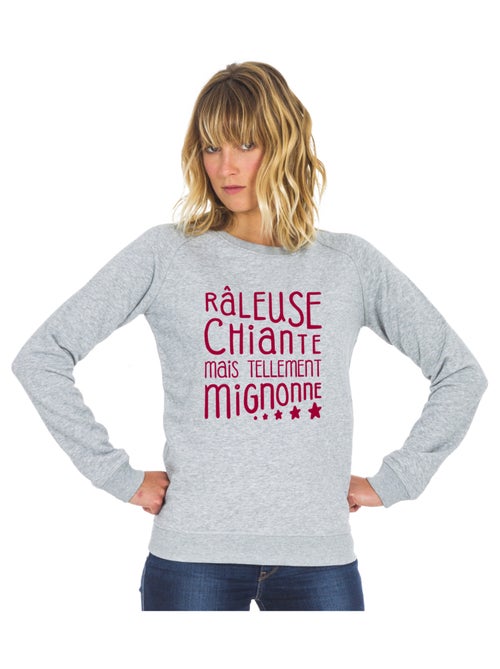Sweat Femme - RÂLEUSE, CHIANTE, MAIS TELLEMENT MIGNONNE - Kiabi