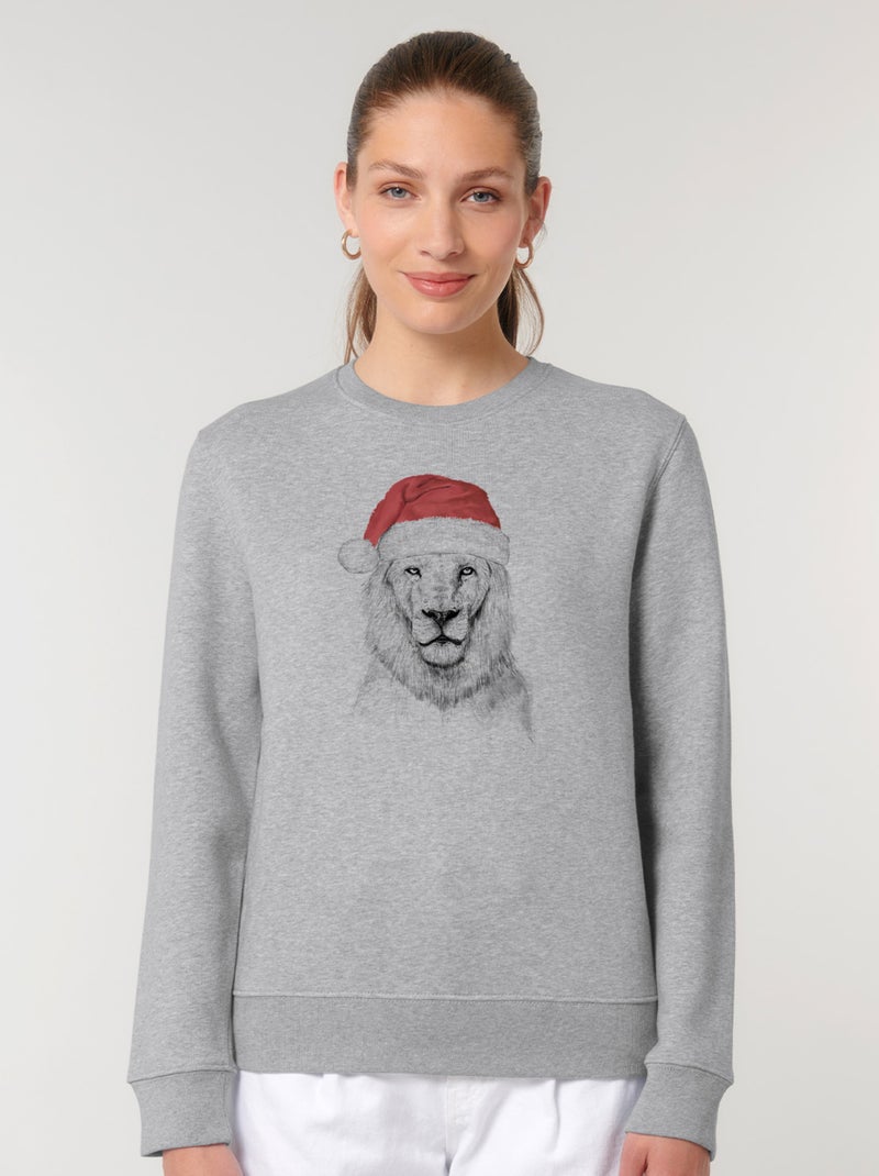 Sweat Femme - SANTA LION Gris chiné - Kiabi