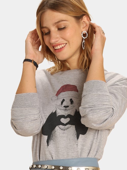 Sweat Femme - SANTA PANDA - Kiabi