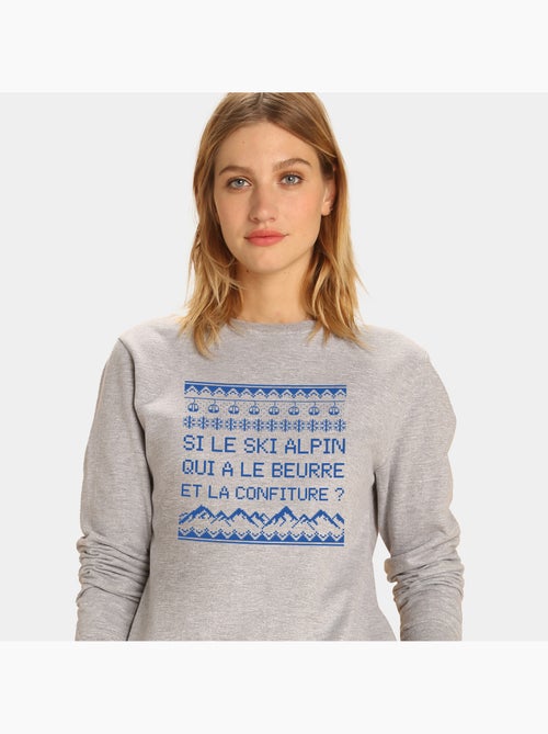 Sweat Femme - SI LE SKI ALPIN - Kiabi