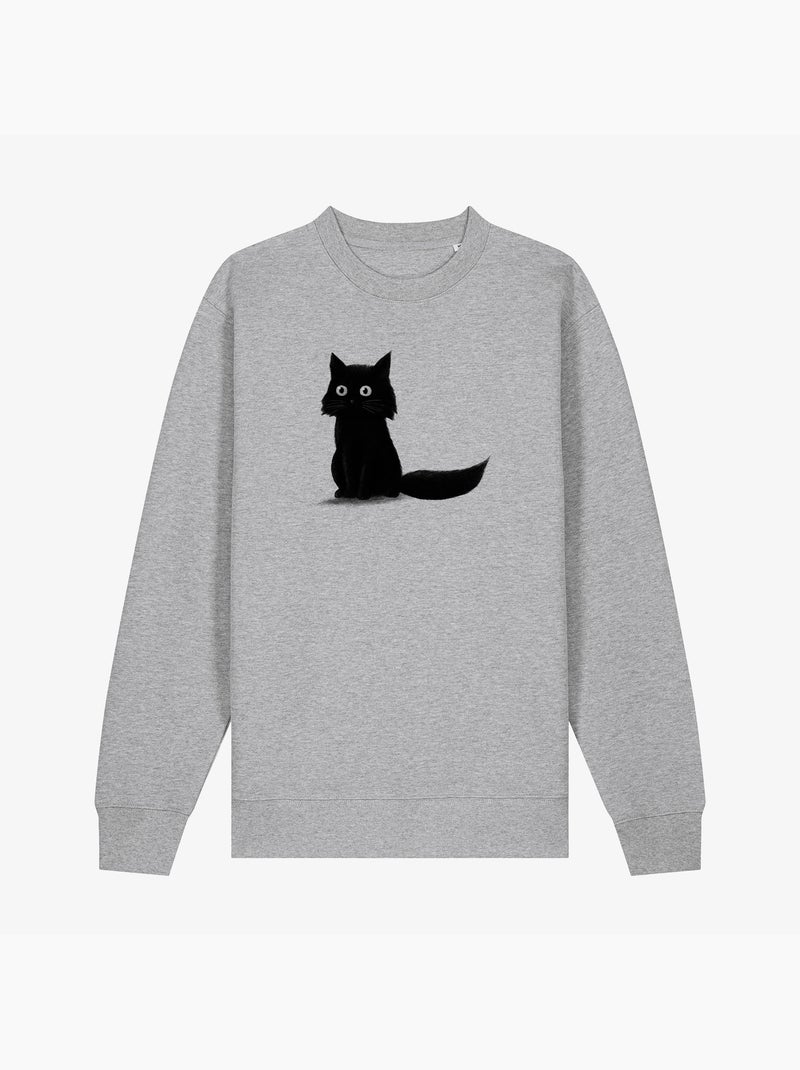 Sweat Femme - SITTING CAT Gris chiné - Kiabi