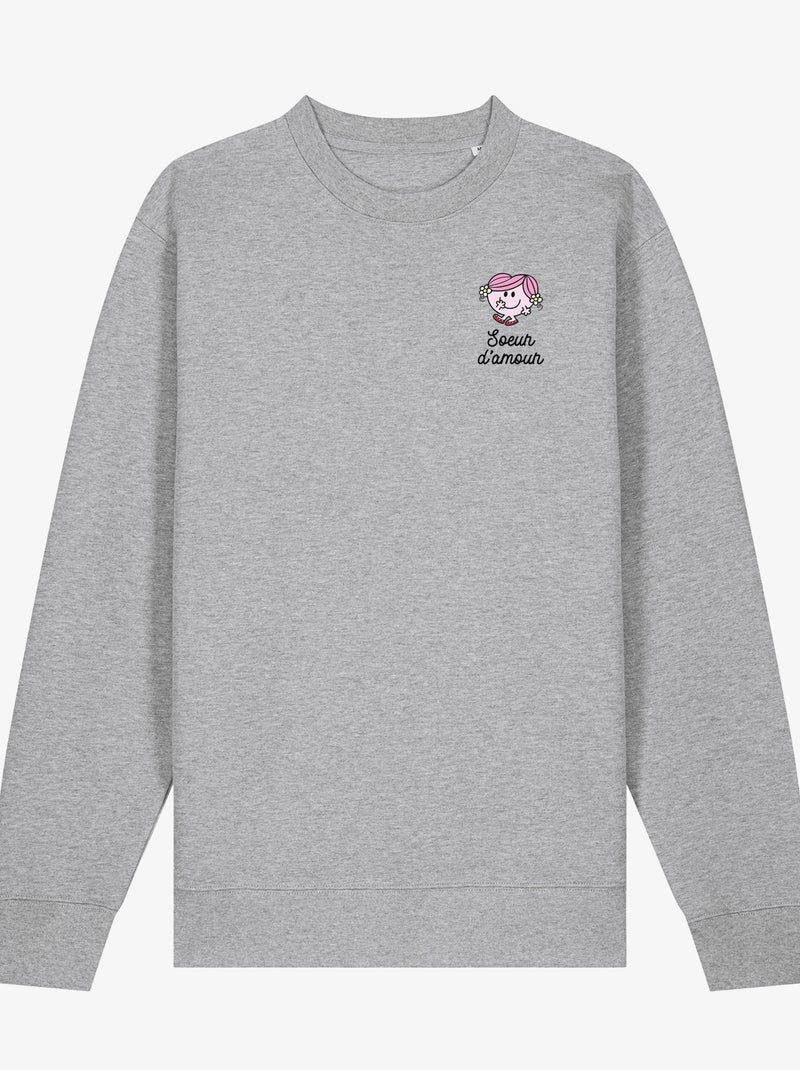 Sweat Femme - SOEUR D AMOUR COEUR Gris chiné - Kiabi