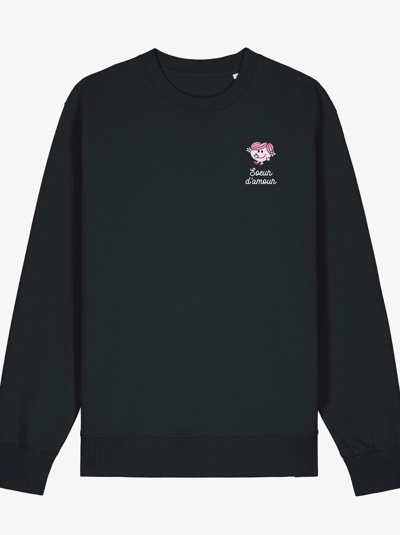 Sweat Femme - SOEUR D AMOUR COEUR Noir - Kiabi