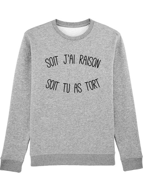 Sweat Femme - SOIT J'AI RAISON SOIT TU AS TORT - Kiabi
