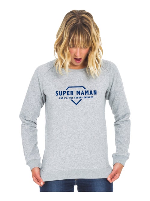 Sweat Femme - SUPER MAMAN CAR J'AI DES SUPERS ENFANTS 2 WAF - Kiabi