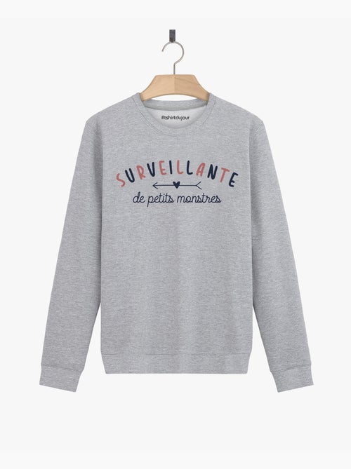 Sweat Femme - SURVEILLANTE DE PETITS MONSTRES - Kiabi