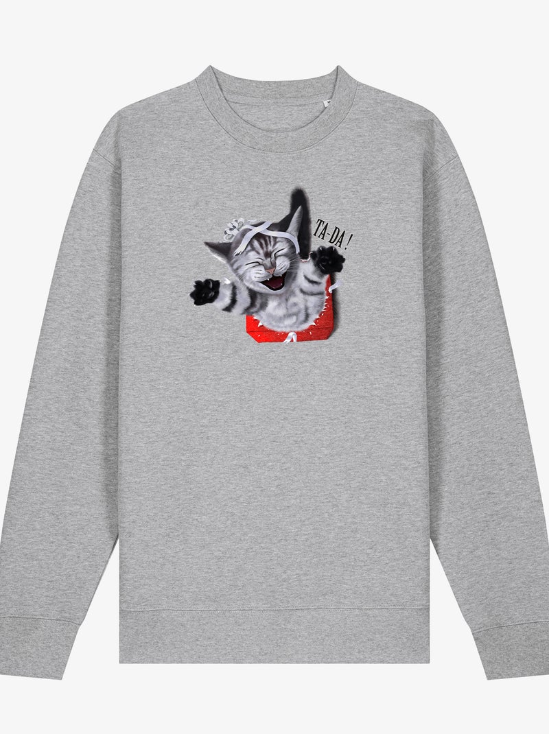 Sweat Femme - TA DA Gris chiné - Kiabi