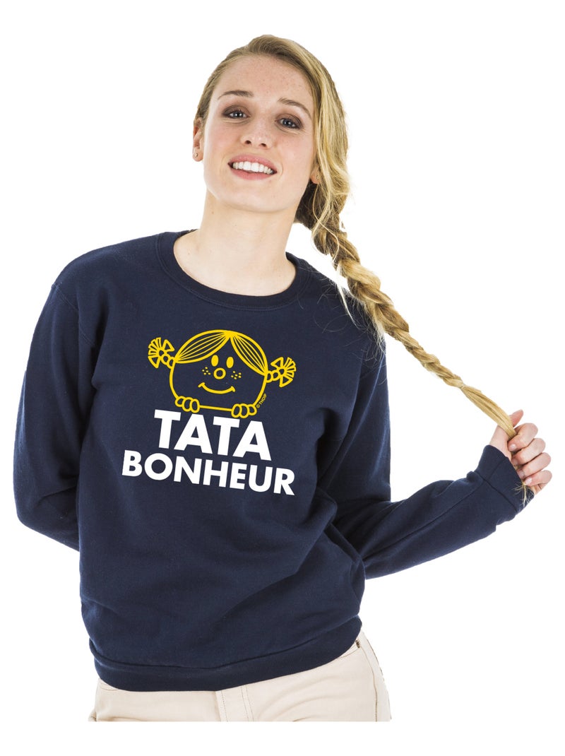 Sweat Femme - TATA BONHEUR 2 Bleu marine - Kiabi