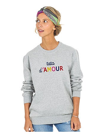 Sweat Femme - TATA D'AMOUR COLORÉE WAF