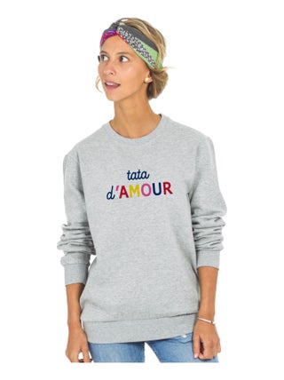 Sweat Femme - TATA D'AMOUR COLORÉE WAF