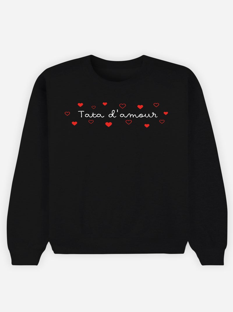 Sweat Femme - TATA D'AMOUR Noir - Kiabi