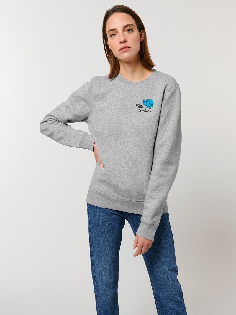 Sweat Femme - TATA DE REVE COEUR Gris chiné - Kiabi