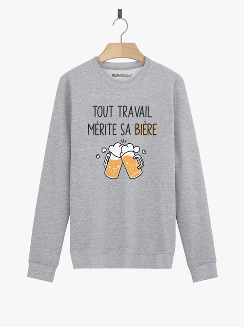 Sweat Femme - TOUT TRAVAIL MERITE SA BIERE - Kiabi