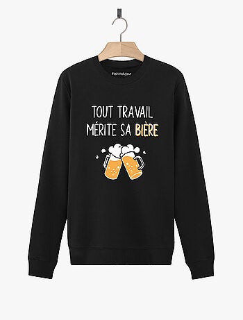 Sweat Femme - TOUT TRAVAIL MERITE SA BIERE