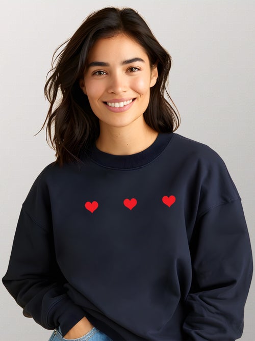 Sweat Femme - TROIS PETITS COEURS - Kiabi