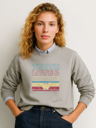 Sweat Femme - TRUTH LOVE & JUSTICE WONDER WOMAN