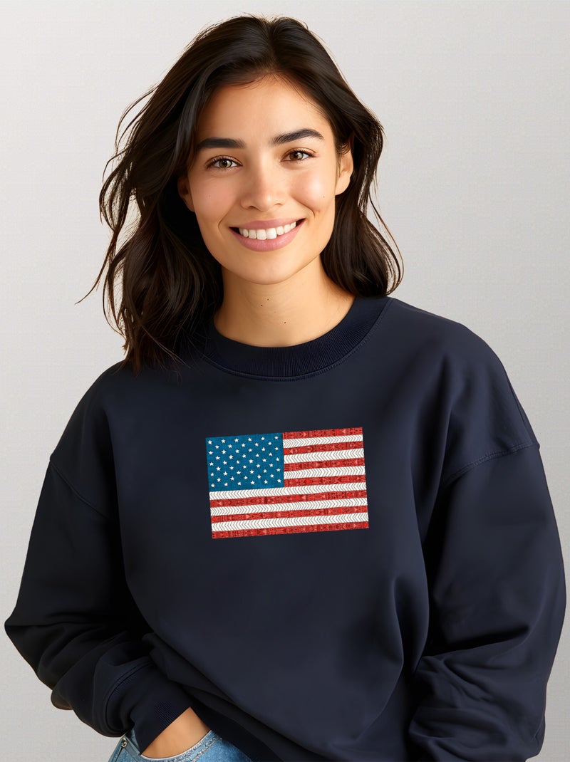Sweat Femme - USA Bleu marine - Kiabi