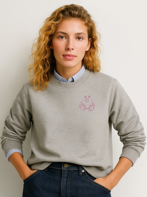 Sweat Femme - VISAGE MADAME CŒUR - Kiabi