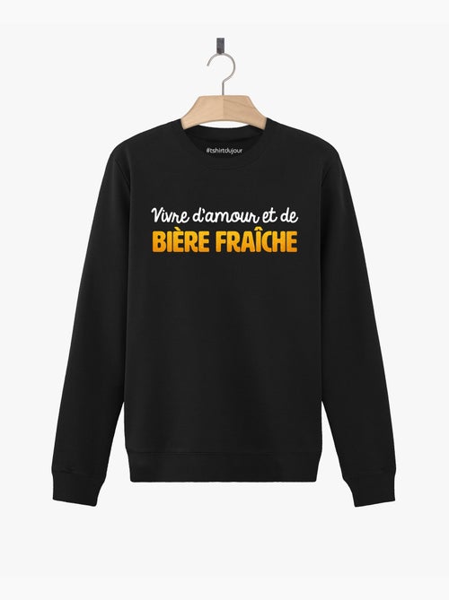 Sweat Femme - VIVRE D'AMOUR ET DE BIERE FRAICHE - Kiabi