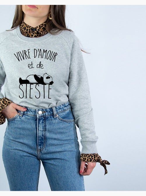 Sweat Femme - VIVRE D'AMOUR ET DE SIESTE - Kiabi