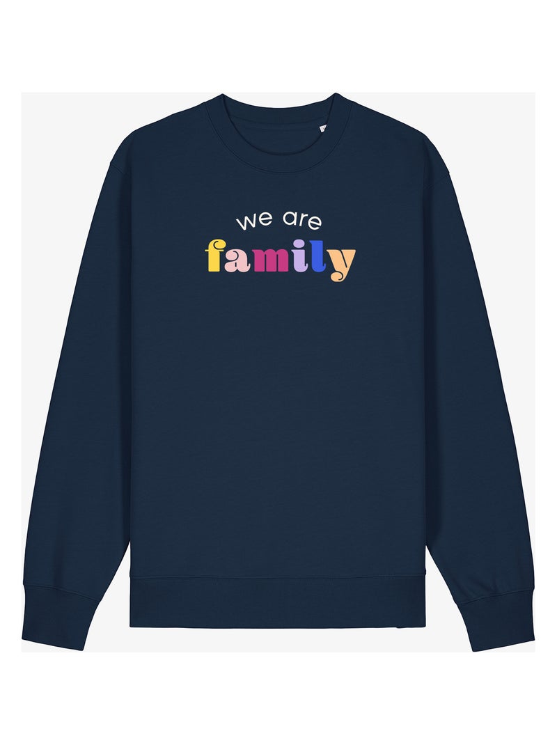 Sweat Femme - WE ARE FAMILY Bleu marine - Kiabi