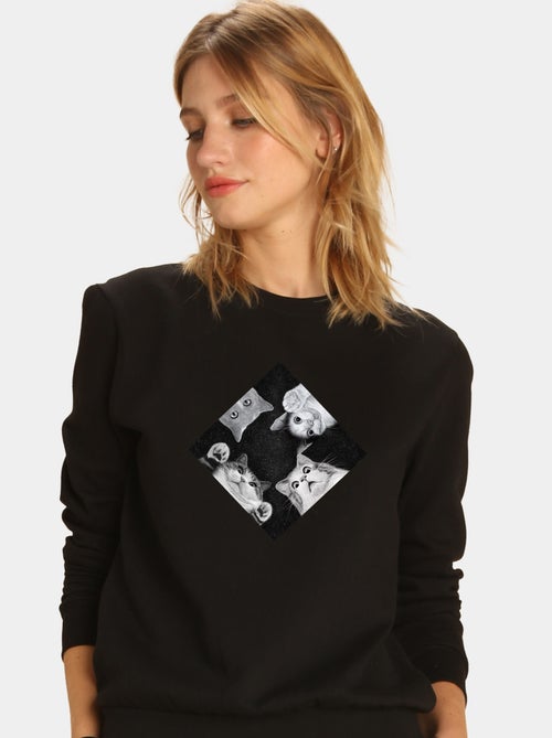 Sweat Femme - WHEM YOU ARE KITTEN - Kiabi