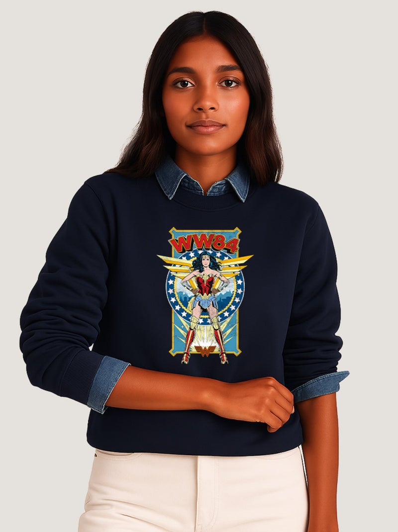 Sweat Femme - WONDER WOMAN 84 Bleu marine - Kiabi