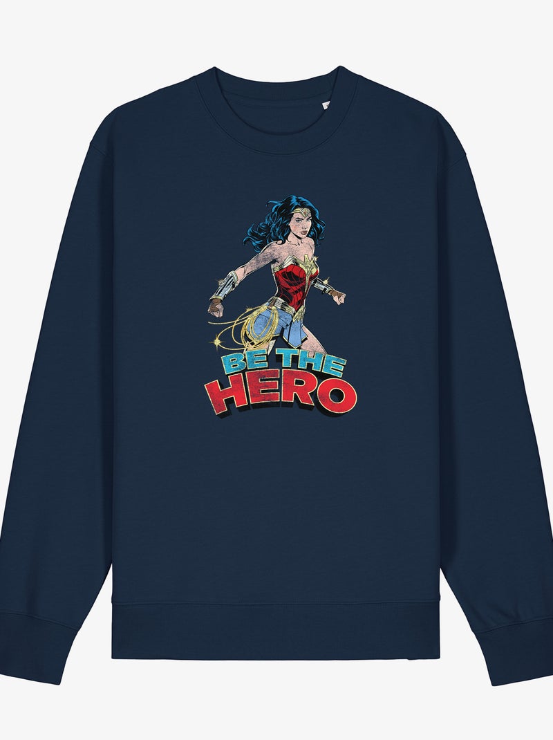 Sweat Femme - WONDER WOMAN BE THE HERO 2 Bleu marine - Kiabi