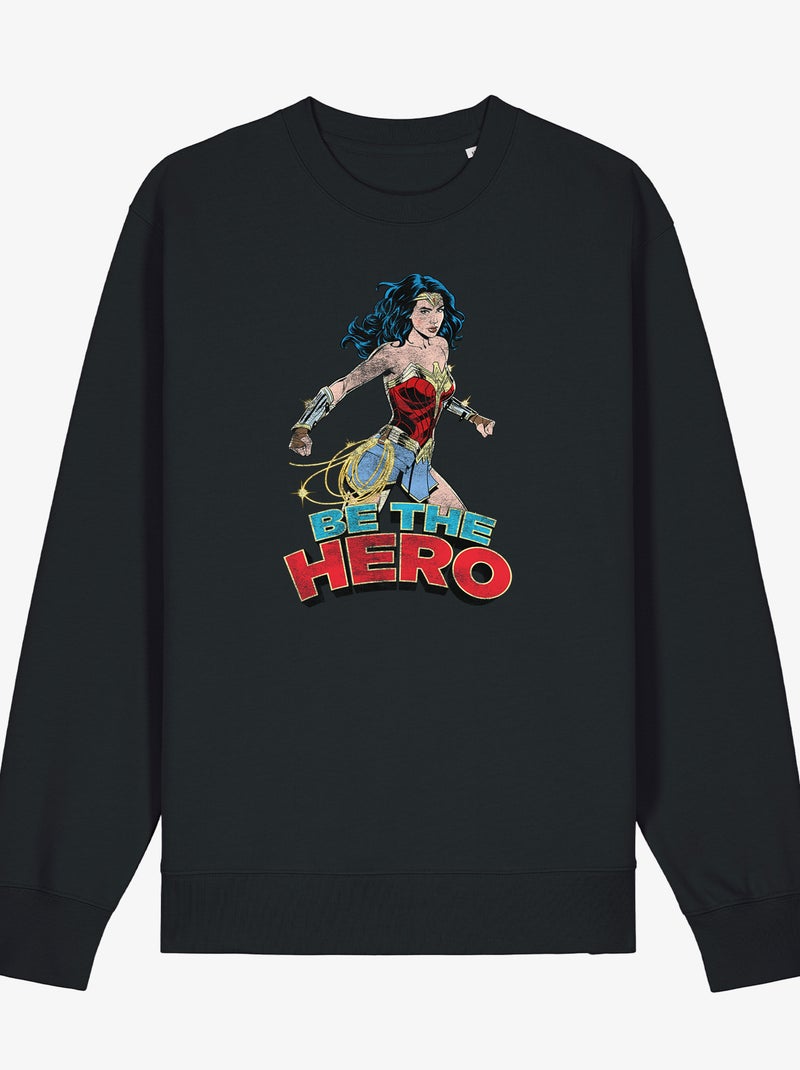 Sweat Femme - WONDER WOMAN BE THE HERO 2 Noir - Kiabi
