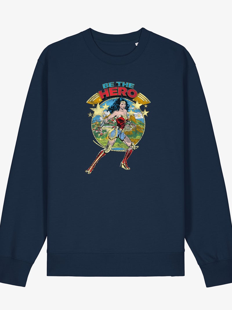 Sweat Femme - WONDER WOMAN BE THE HERO Bleu marine - Kiabi