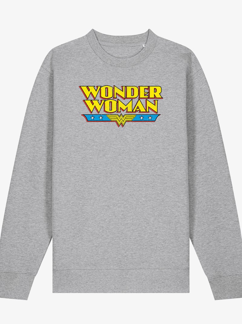Sweat Femme - WONDER WOMAN Gris chiné - Kiabi