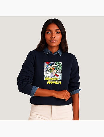 Sweat Femme - WONDER WOMAN I DO KNOW TROUBLE WHEN I SEE IT
